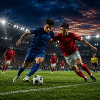 football schedule Intense soccer duel under stadium lights